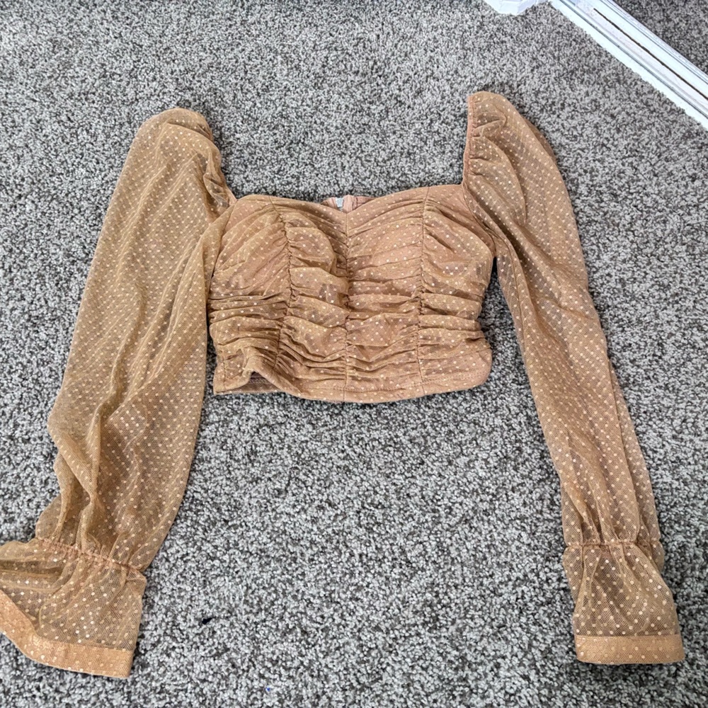 Crop top scrunched blouse